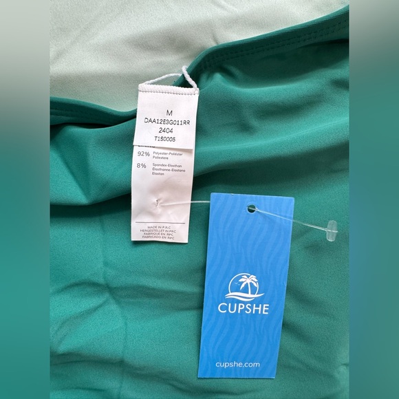 Cupshe Wide Straps Ruched Cutout One Piece Swimsuit - Picture 7 of 7